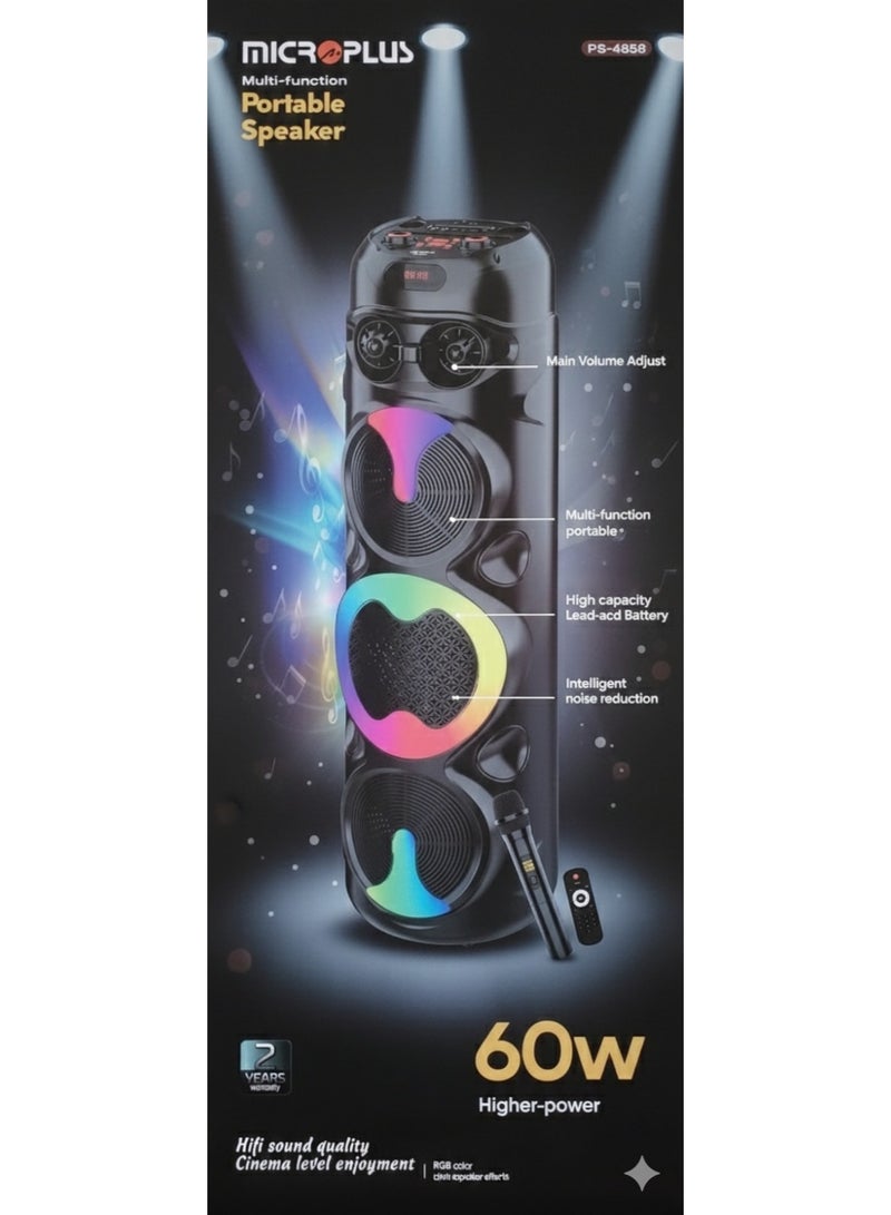 Heavy Duty Portable Speaker 3x8-Inch, 60W PS-4858